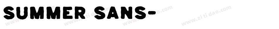 Summer Sans字体转换